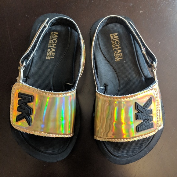 michael kors girls slides